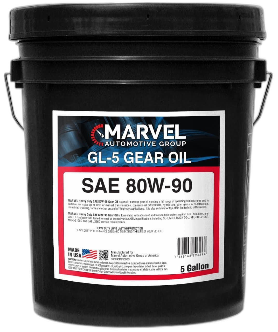 GL-5 Gear Oil SAE 80W-90 (5 Gallon)